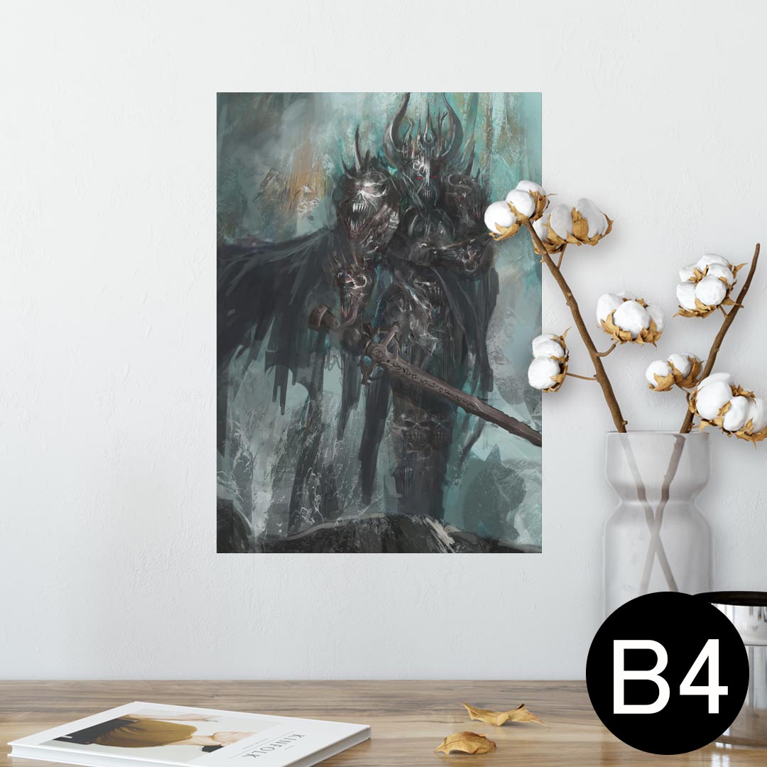 ポスター ウォールステッカー シール式ステッカー 飾り 257×364mm B4 写真 フォト 壁 インテリア おしゃれ 剥がせる wall sticker poster 005903 イラスト 甲冑 ファンタジー
