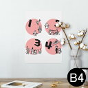 ポスター ウォールステッカー シール式ステッカー 飾り 257×364mm B4 写真 フォト 壁 インテリア おしゃれ 剥がせる wall sticker poster 007767 カレンダー 春 月