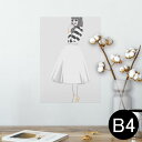 ポスター ウォールステッカー シール式ステッカー 飾り 257×364mm B4 写真 フォト 壁 インテリア おしゃれ 剥がせる wall sticker poster 010902 ファッション サングラス スカート