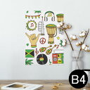 ポスター ウォールステッカー シール式ステッカー 飾り 257×364mm B4 写真 フォト 壁 インテリア おしゃれ 剥がせる wall sticker poster 010915 レゲエ 音楽 ミュージック
