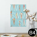 ポスター ウォールステッカー シール式ステッカー 飾り 257×364mm B4 写真 フォト 壁 インテリア おしゃれ 剥がせる wall sticker poster 011158 水着 夏 人物