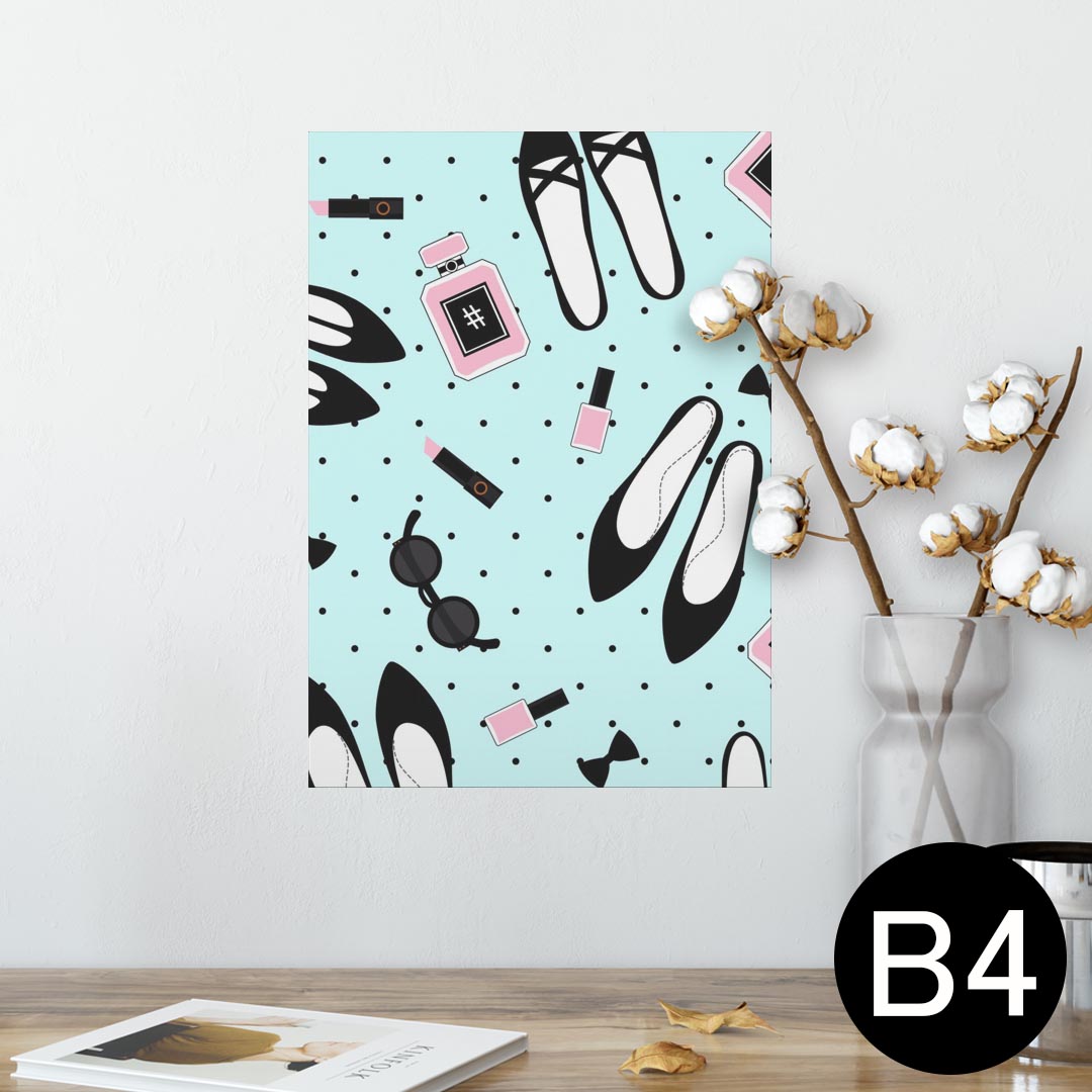 ポスター ウォールステッカー シール式ステッカー 飾り 257×364mm B4 写真 フォト 壁 インテリア おしゃれ 剥がせる wall sticker poster 012578 くつ　おしゃれ　サングラス