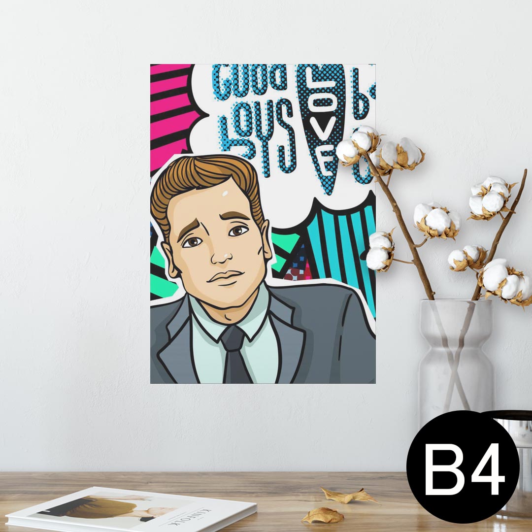 ポスター ウォールステッカー シール式ステッカー 飾り 257×364mm B4 写真 フォト 壁 インテリア おし..