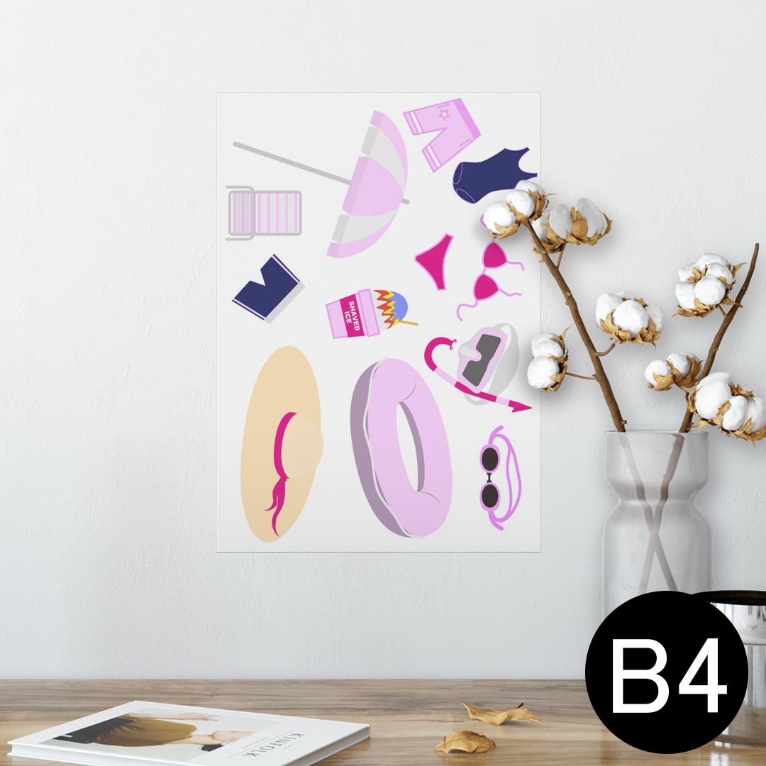 ポスター ウォールステッカー シール式ステッカー 飾り 257×364mm B4 写真 フォト 壁 インテリア おし..