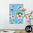 ポスター ウォールステッカー シール式ステッカー 飾り 257×364mm B4 写真 フォト 壁 インテリア おしゃれ 剥がせる wall sticker p...