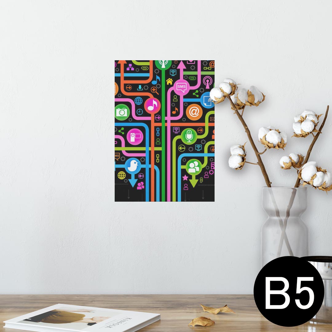 ポスター ウォールステッカー シール式ステッカー 飾り 182×257mm B5 写真 フォト 壁 インテリア おし..