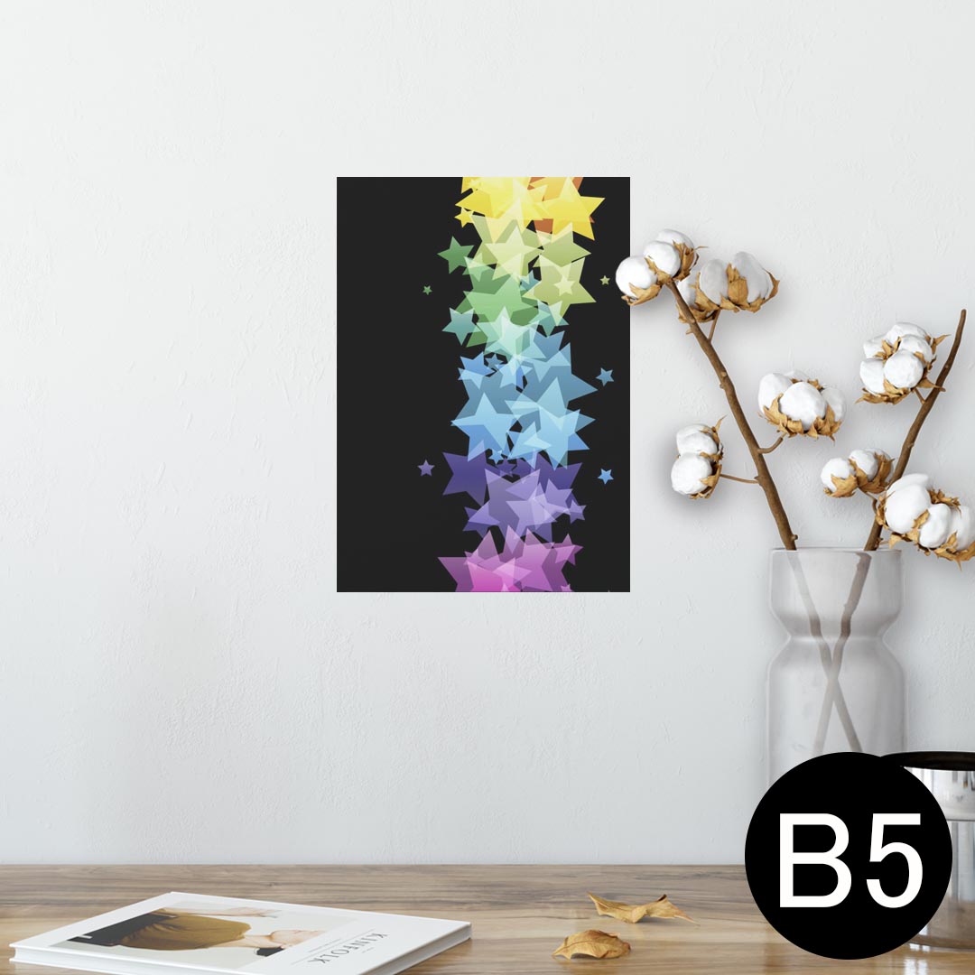 ポスター ウォールステッカー シール式ステッカー 飾り 182×257mm B5 写真 フォト 壁 インテリア おしゃれ 　剥がせる wall sticker poster 002253 蛍光　カラフル
