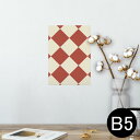 ポスター ウォールステッカー シール式ステッカー 飾り 182×257mm B5 写真 フォト 壁 インテリア おしゃれ 剥がせる wall sticker poster 003965 模様 赤 白(3)