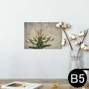 ポスター ウォールステッカー シール式ステッカー 飾り 182×257mm B5 写真 フォト 壁 インテリア おしゃれ 剥がせる wall sticker poster 023912 花 フラワー チューリップ