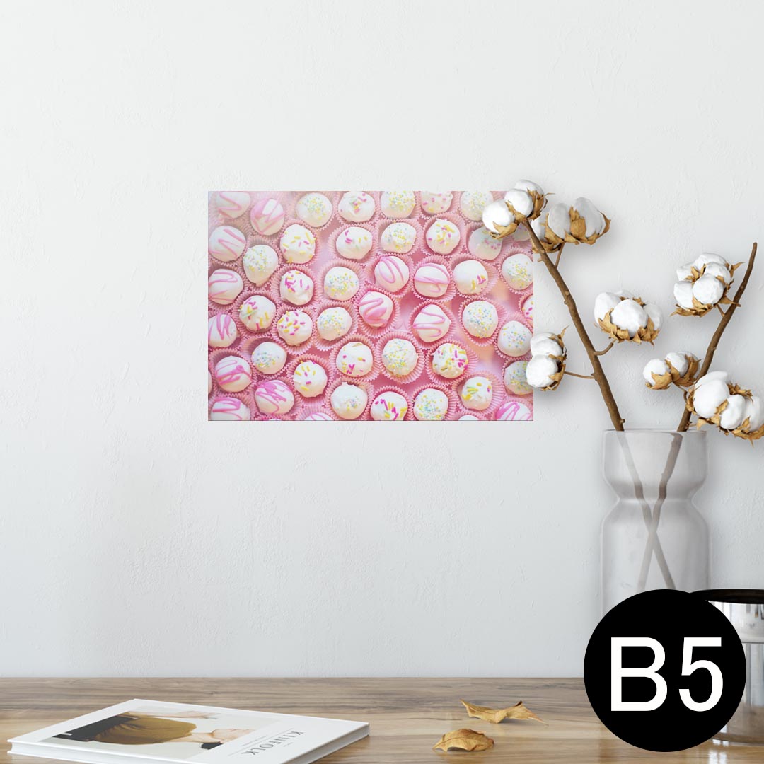 ポスター ウォールステッカー シール式ステッカー 飾り 182×257mm B5 写真 フォト 壁 インテリア おしゃれ 剥がせる wall sticker poster 025956 スイーツ　デザート　ケーキ