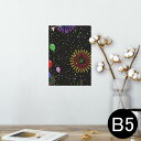 ポスター ウォールステッカー シール式ステッカー 飾り 182×257mm B5 写真 フォト 壁 インテリア おしゃれ 剥がせる wall sticker poster 006975 花火 カラフル