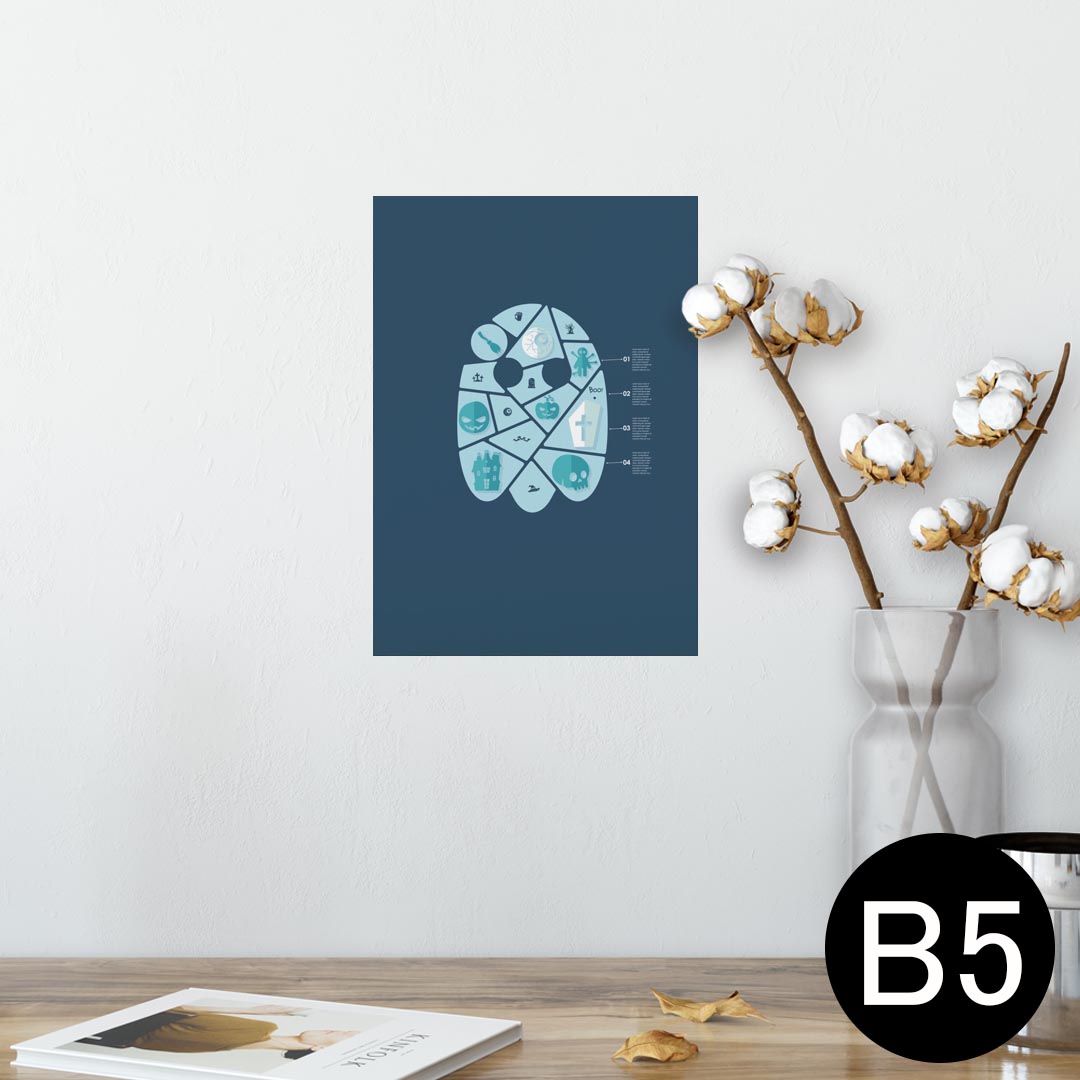 ポスター ウォールステッカー シール式ステッカー 飾り 182×257mm B5 写真 フォト 壁 インテリア おしゃれ 　剥がせる wall sticker poster 007189 ハロウィン　キャラクター