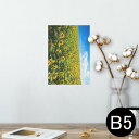 ポスター ウォールステッカー シール式ステッカー 飾り 182×257mm B5 写真 フォト 壁 インテリア おしゃれ 剥がせる wall sticker poster 007936 写真 花 フラワー 向日葵 ひまわり