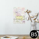 ポスター ウォールステッカー シール式ステッカー 飾り 182×257mm B5 写真 フォト 壁 インテリア おしゃれ 剥がせる wall sticker poster 008895 花 フラワー ピンク カメレオン
