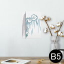 ポスター ウォールステッカー シール式ステッカー 飾り 182×257mm B5 写真 フォト 壁 インテリア おしゃれ 剥がせる wall sticker poster 008928 うさぎ 亀 イラスト