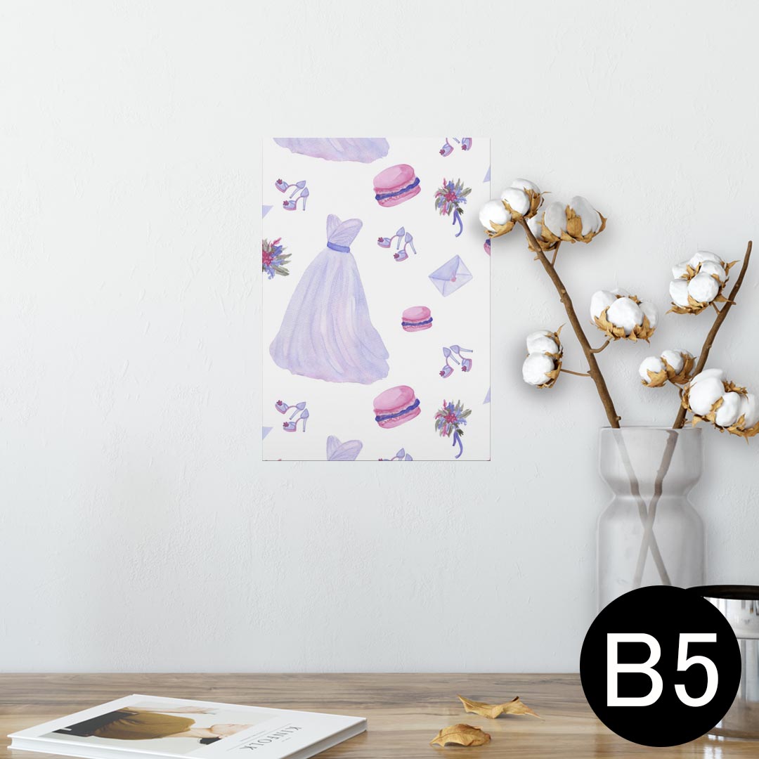 ポスター ウォールステッカー シール式ステッカー 飾り 182×257mm B5 写真 フォト 壁 インテリア おしゃれ 剥がせる wall sticker poster 011413 おしゃれ ファッション マカロン