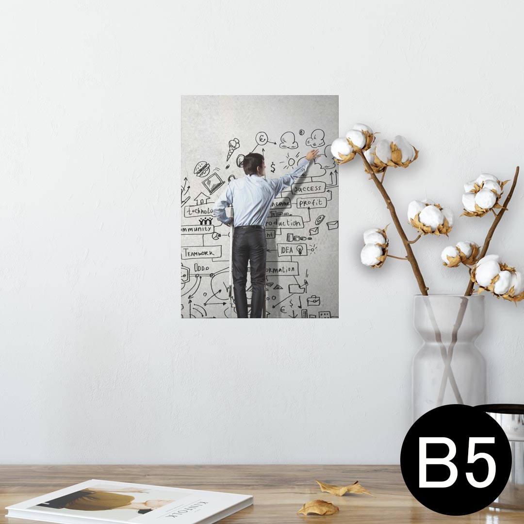 ポスター ウォールステッカー シール式ステッカー 飾り 182×257mm B5 写真 フォト 壁 インテリア おしゃれ 　剥がせる wall sticker poster 011431 イラスト　科学　写真