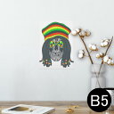 ポスター ウォールステッカー シール式ステッカー 飾り 182×257mm B5 写真 フォト 壁 インテリア おしゃれ 剥がせる wall sticker poster 011717 骸骨 ドクロ レゲエ