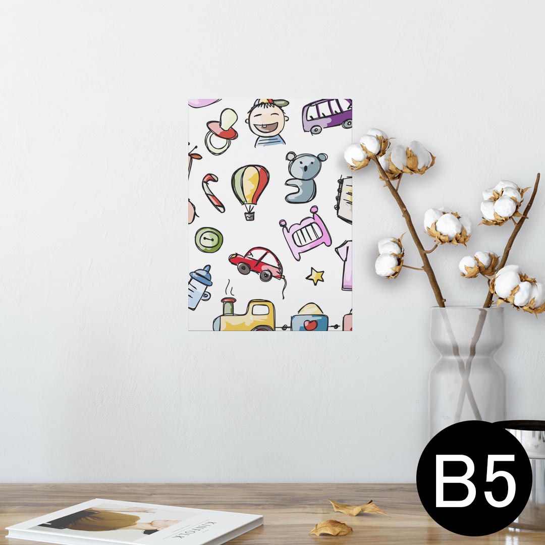 ポスター ウォールステッカー シール式ステッカー 飾り 182×257mm B5 写真 フォト 壁 インテリア おしゃれ 剥がせる wall sticker poster 011954 赤ちゃん おもちゃ かわいい