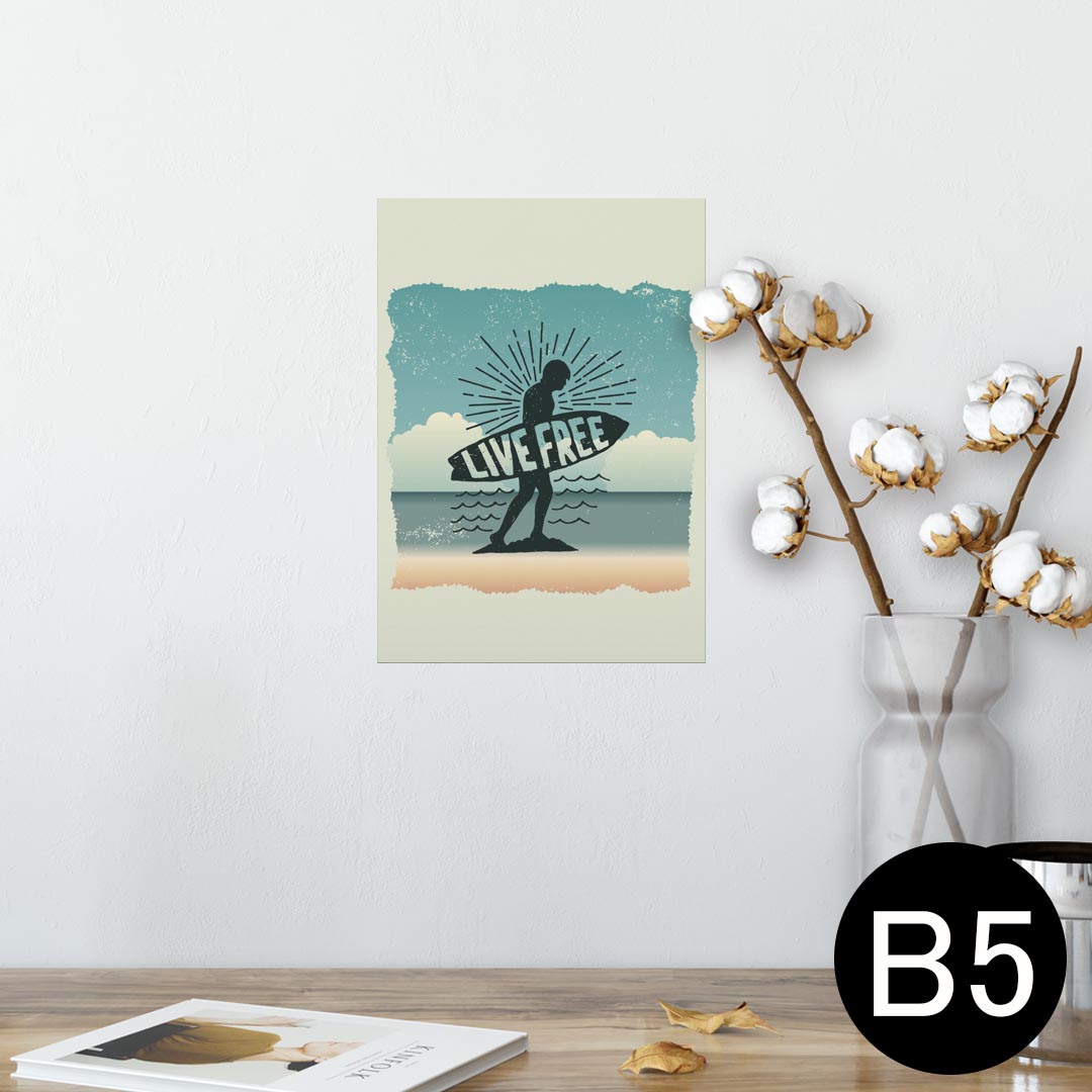 ポスター ウォールステッカー シール式ステッカー 飾り 182×257mm B5 写真 フォト 壁 インテリア おし..