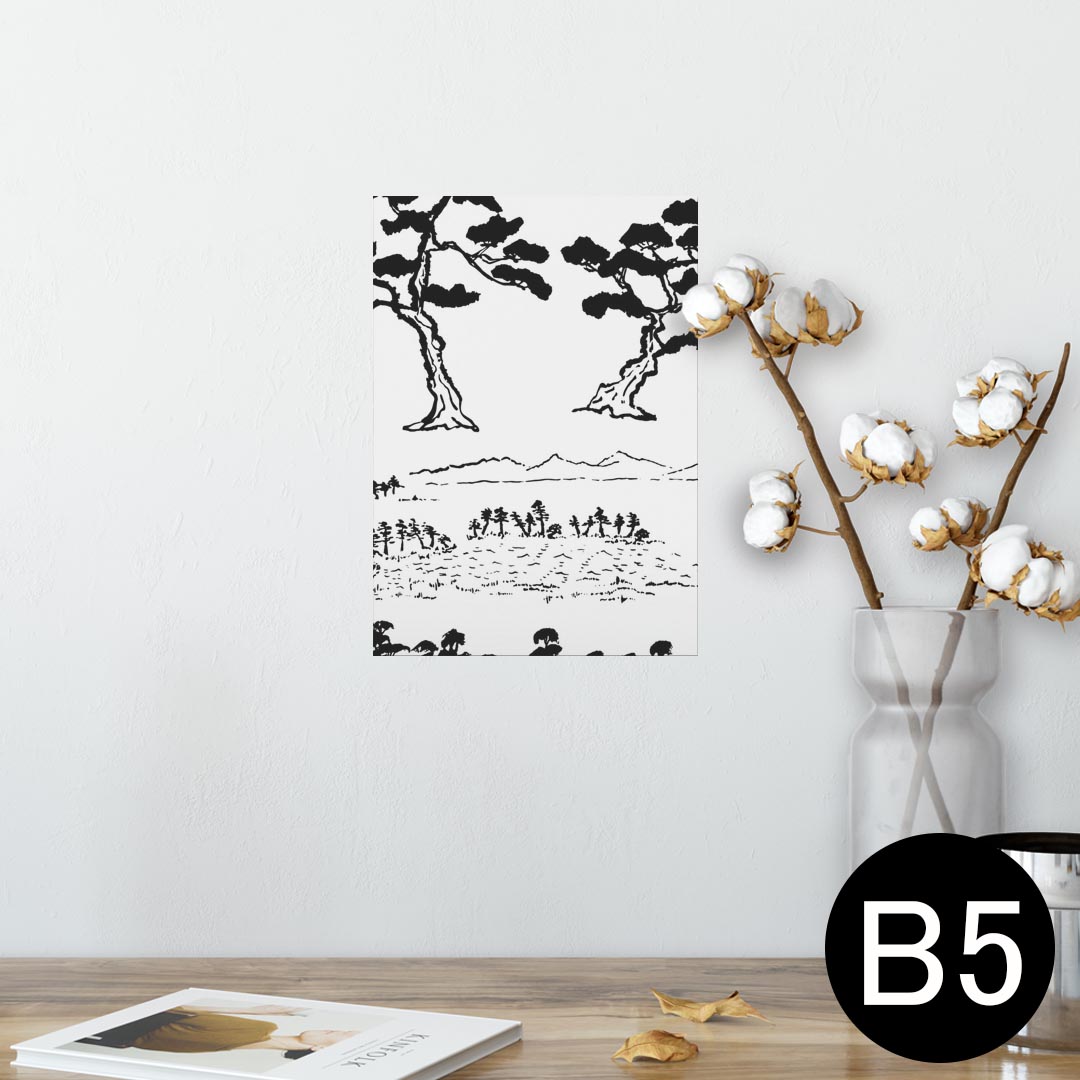 ポスター ウォールステッカー シール式ステッカー 飾り 182×257mm B5 写真 フォト 壁 インテリア おしゃれ 　剥がせる wall sticker poster 013227 木　和　絵