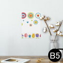 ポスター ウォールステッカー シール式ステッカー 飾り 182×257mm B5 写真 フォト 壁 インテリア おしゃれ 剥がせる wall sticker poster 013502 花 ハート チューリップ