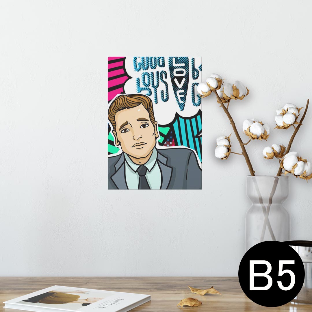 ポスター ウォールステッカー シール式ステッカー 飾り 182×257mm B5 写真 フォト 壁 インテリア おし..