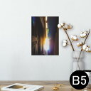 ポスター ウォールステッカー シール式ステッカー 飾り 182×257mm B5 写真 フォト 壁 インテリア おしゃれ 剥がせる wall sticker poster 014961 風景 自然 背景 夜空 夕日
