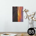 ポスター ウォールステッカー シール式ステッカー 飾り 182×257mm B5 写真 フォト 壁 インテリア おしゃれ 剥がせる wall sticker poster 014962 風景 自然 背景 夜空 夕日
