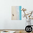 ポスター ウォールステッカー シール式ステッカー 飾り 182×257mm B5 写真 フォト 壁 インテリア おしゃれ 剥がせる wall sticker poster 014963 風景 自然 背景 海 海岸