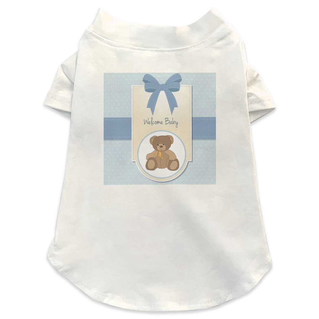 犬専用Tシャツ 選べる5size 小型犬 袖あり 半袖 ホワイト デザイン T shirt XS S M L XL ペットウェア ..