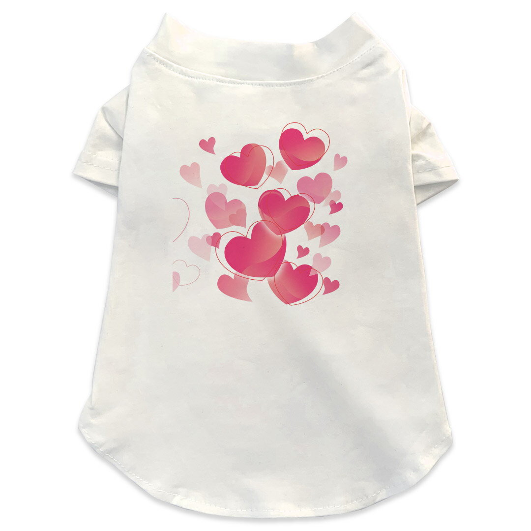 犬専用Tシャツ 選べる5size 小型犬 袖あり 半袖 ホワイト デザイン T shirt XS S M L XL ペットウェア ..