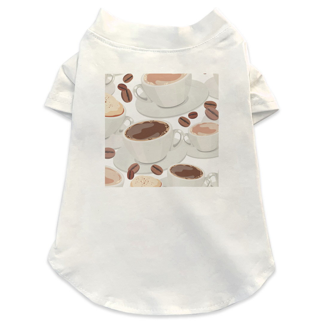 犬専用Tシャツ 選べる5size 小型犬 袖あり 半袖 ホワイト デザイン T shirt XS S M L XL ペットウェア ..