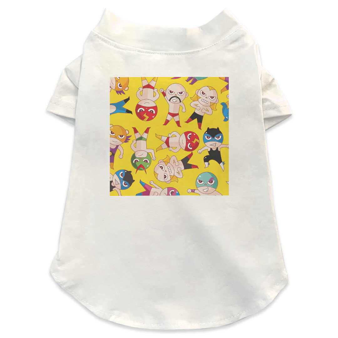 犬専用Tシャツ 選べる5size 小型犬 袖あり 半袖 ホワイト デザイン T shirt XS S M L XL ペットウェア ..