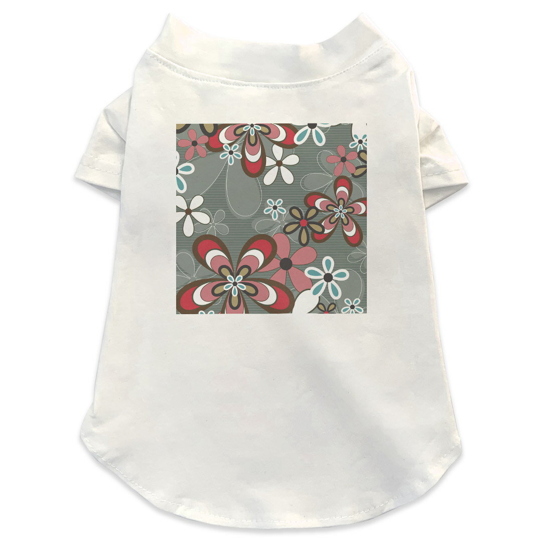 犬専用Tシャツ 選べる5size 小型犬 袖あり 半袖 ホワイト デザイン T shirt XS S M L XL ペットウェア ..