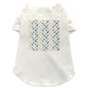 犬専用Tシャツ 選べる5size 小型犬 袖あり 半袖 ホワイト デザイン T shirt XS S M L XL ペットウェア ペット服 カジュアル おしゃれ コットン 綿 チェック・ボーダー うさぎ シンプル 柄 005296