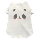 犬専用Tシャツ 選べる5size 小型犬 袖あり 半袖 ホワイト デザイン T shirt XS S M L XL ペットウェア ペット服 カジュアル おしゃれ コットン 綿 ユニーク アニマル 動物 イラスト ぱんだ 005568