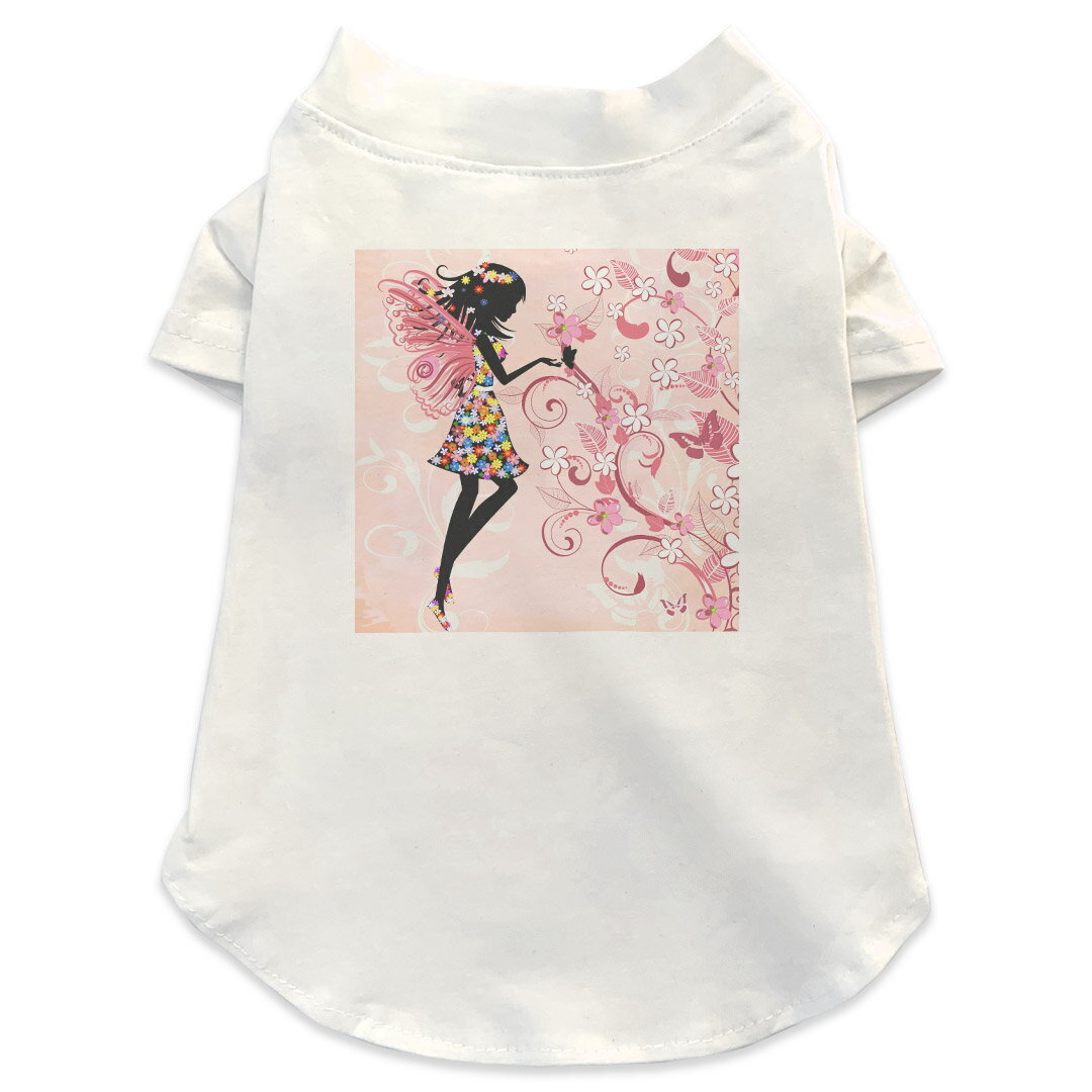 犬専用Tシャツ 選べる5size 小型犬 袖あり 半袖 ホワイト デザイン T shirt XS S M L XL ペットウェア ..
