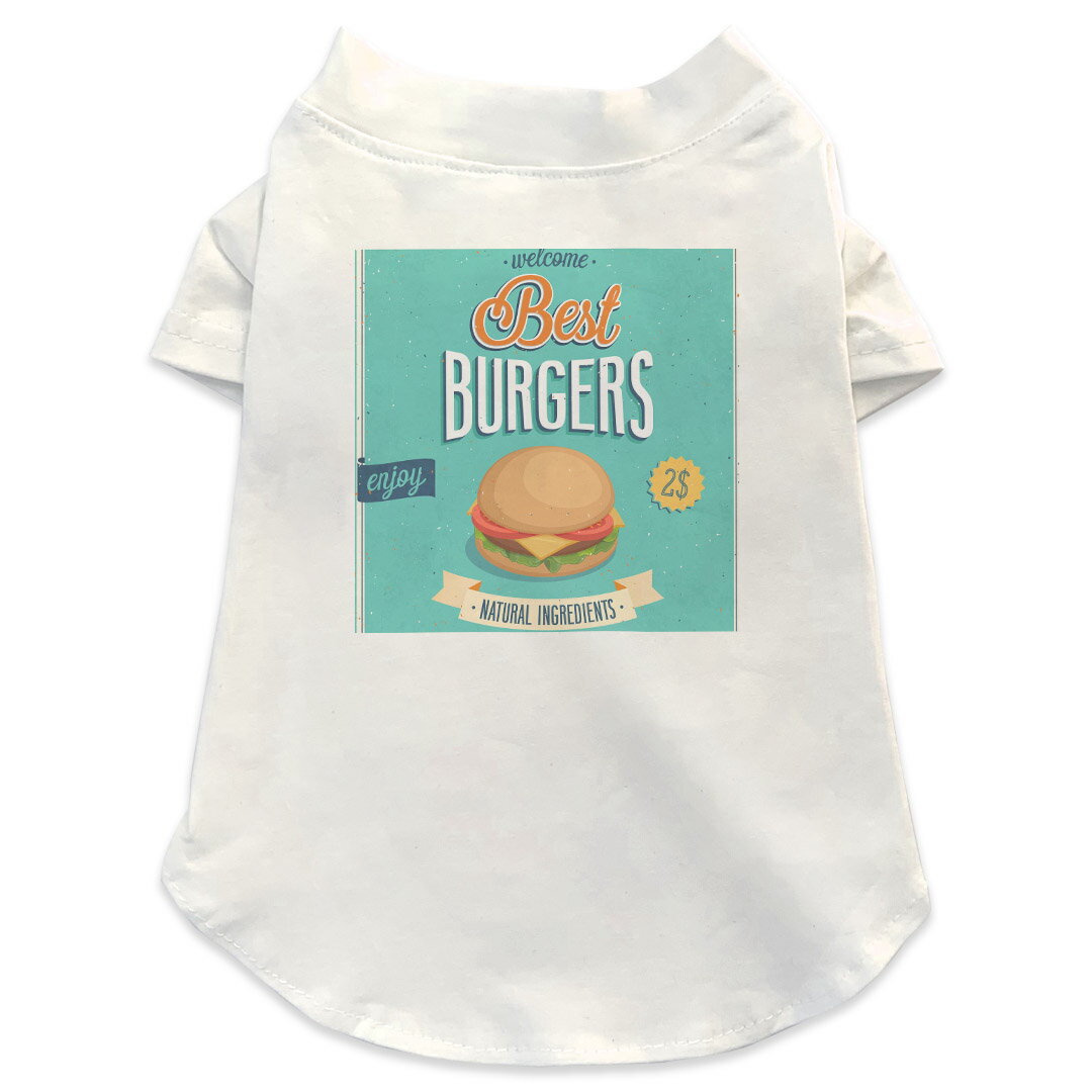 犬専用Tシャツ 選べる5size 小型犬 袖あり 半袖 ホワイト デザイン T shirt XS S M L XL ペットウェア ..