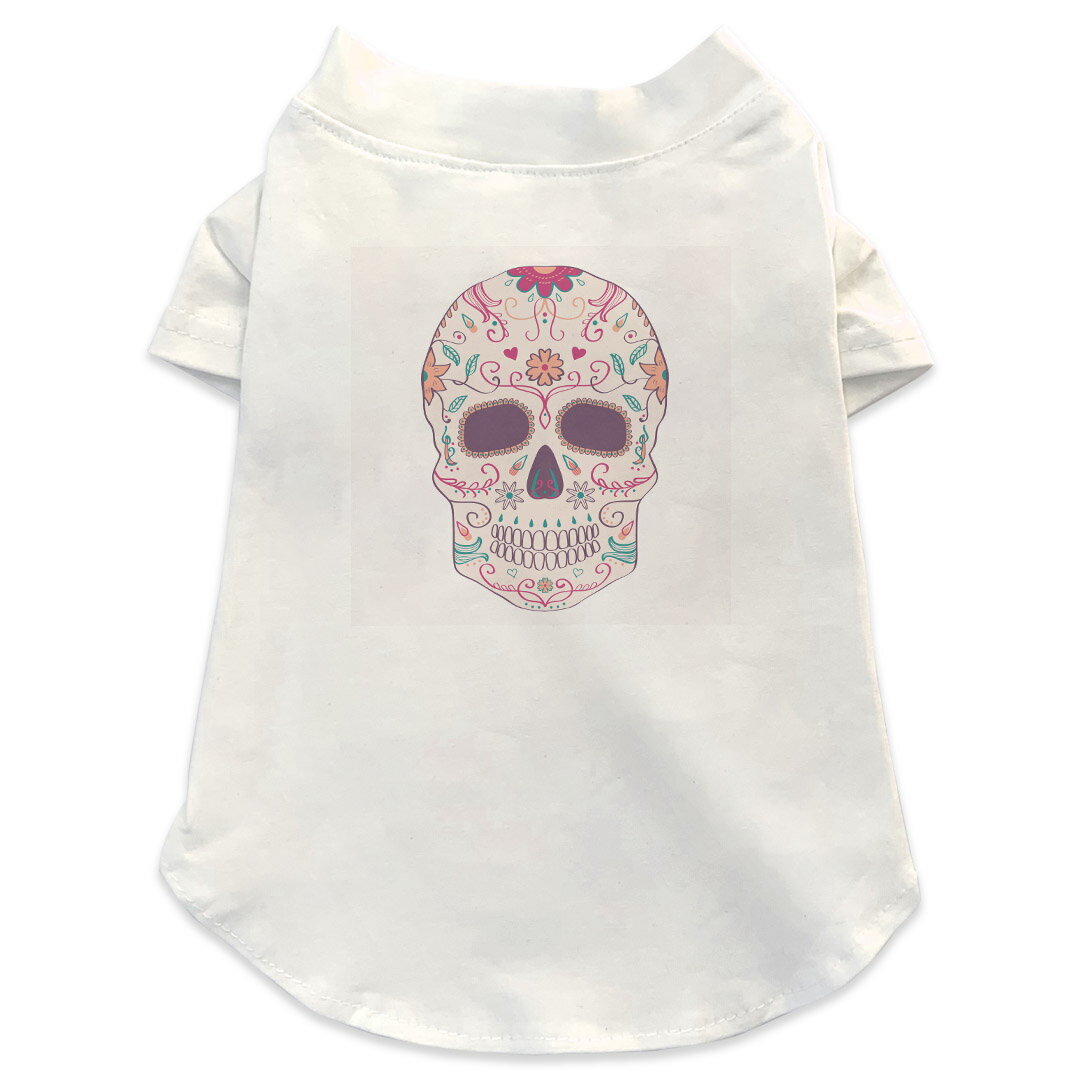 犬専用Tシャツ 選べる5size 小型犬 袖あり 半袖 ホワイト デザイン T shirt XS S M L XL ペットウェア ..