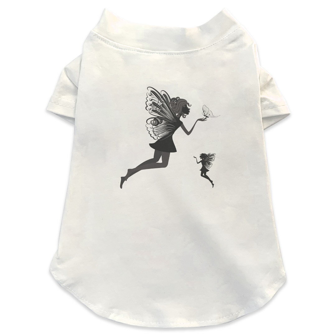 犬専用Tシャツ 選べる5size 小型犬 袖あり 半袖 ホワイト デザイン T shirt XS S M L XL ペットウェア ..