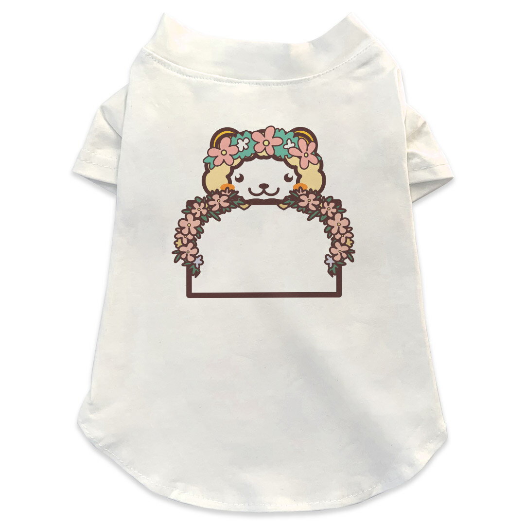犬専用Tシャツ 選べる5size 小型犬 袖あり 半袖 ホワイト デザイン T shirt XS S M L XL ペットウェア ..