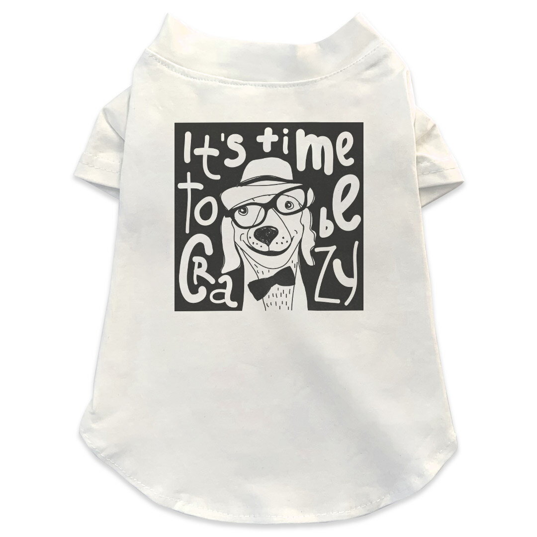 犬専用Tシャツ 選べる5size 小型犬 袖あり 半袖 ホワイト デザイン T shirt XS S M L XL ペットウェア ..