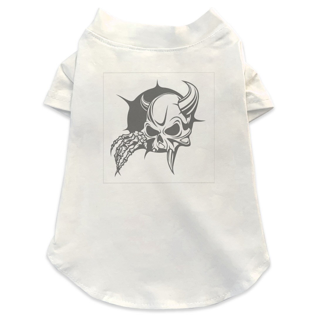 犬専用Tシャツ 選べる5size 小型犬 袖あり 半袖 ホワイト デザイン T shirt XS S M L XL ペットウェア ..