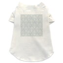犬専用Tシャツ 選べる5size 小型犬 袖あり 半袖 ホワイト デザイン T shirt XS S M L XL ペットウェア ペット服 カジュアル おしゃれ コットン 綿 ダマスク 北欧 柄 012530