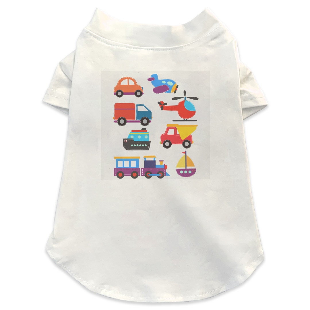 犬専用Tシャツ 選べる5size 小型犬 袖あり 半袖 ホワイト デザイン T shirt XS S M L XL ペットウェア ..