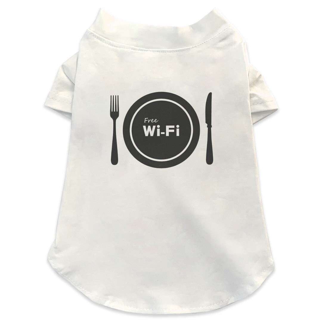 犬専用Tシャツ 選べる5size 小型犬 袖あり 半袖 ホワイト デザイン T shirt XS S M L XL ペットウェア ペット服 カジュアル おしゃれ コットン 綿 ロゴ　マーク 013230