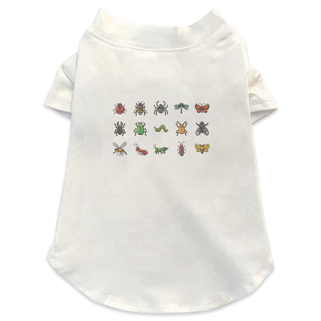 犬専用Tシャツ 選べる5size 小型犬 袖あり 半袖 ホワイト デザイン T shirt XS S M L XL ペットウェア ..