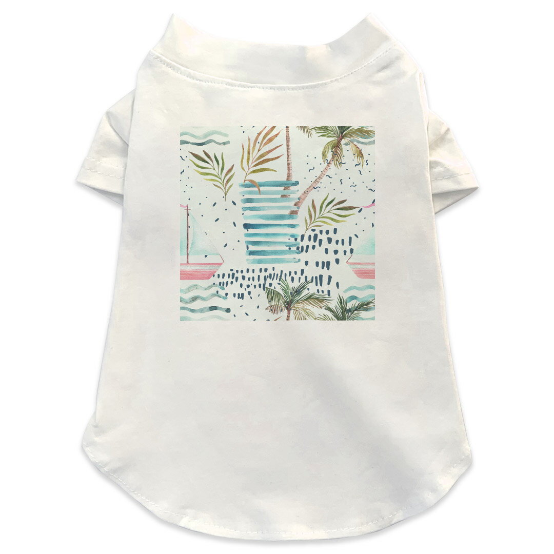 犬専用Tシャツ 選べる5size 小型犬 袖あり 半袖 ホワイト デザイン T shirt XS S M L XL ペットウェア ..