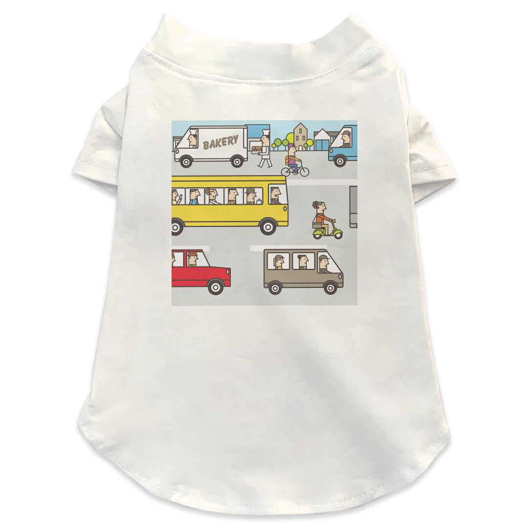 犬専用Tシャツ 選べる5size 小型犬 袖あり 半袖 ホワイト デザイン T shirt XS S M L XL ペットウェア ..